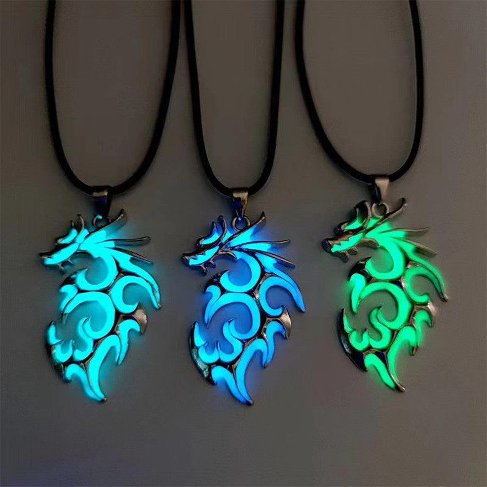 Luminous Flame Dragon Necklace Student Glowing