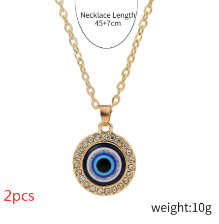 Diamond Demon Eye Necklace Female