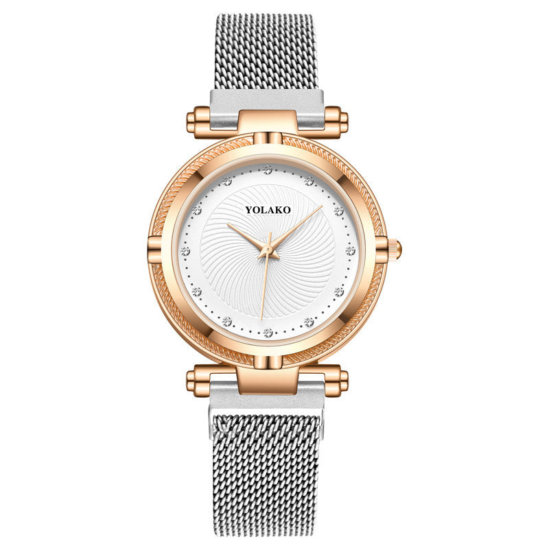 Fashion Diamond Women's Lazy Magnet Wrist Watch