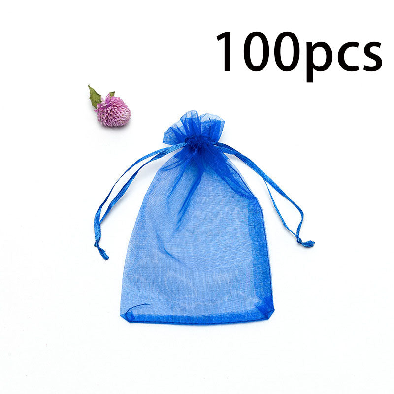 Candy Packaging Bag Drawstring Bag Jewelry Camphor Wood Bead Mesh Bag