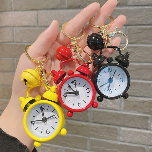 Cute Mini Alarm Clock Keychain Handbag Pendant