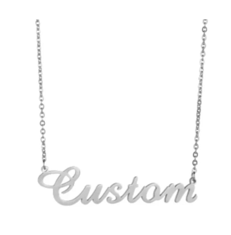 Customizable Name Necklace with Butterfly and Heart Accents