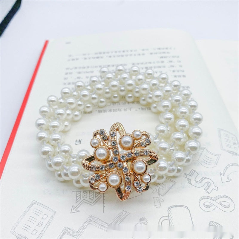 Fashion Jewelry Women's White Pearl Waist Chain Decoration