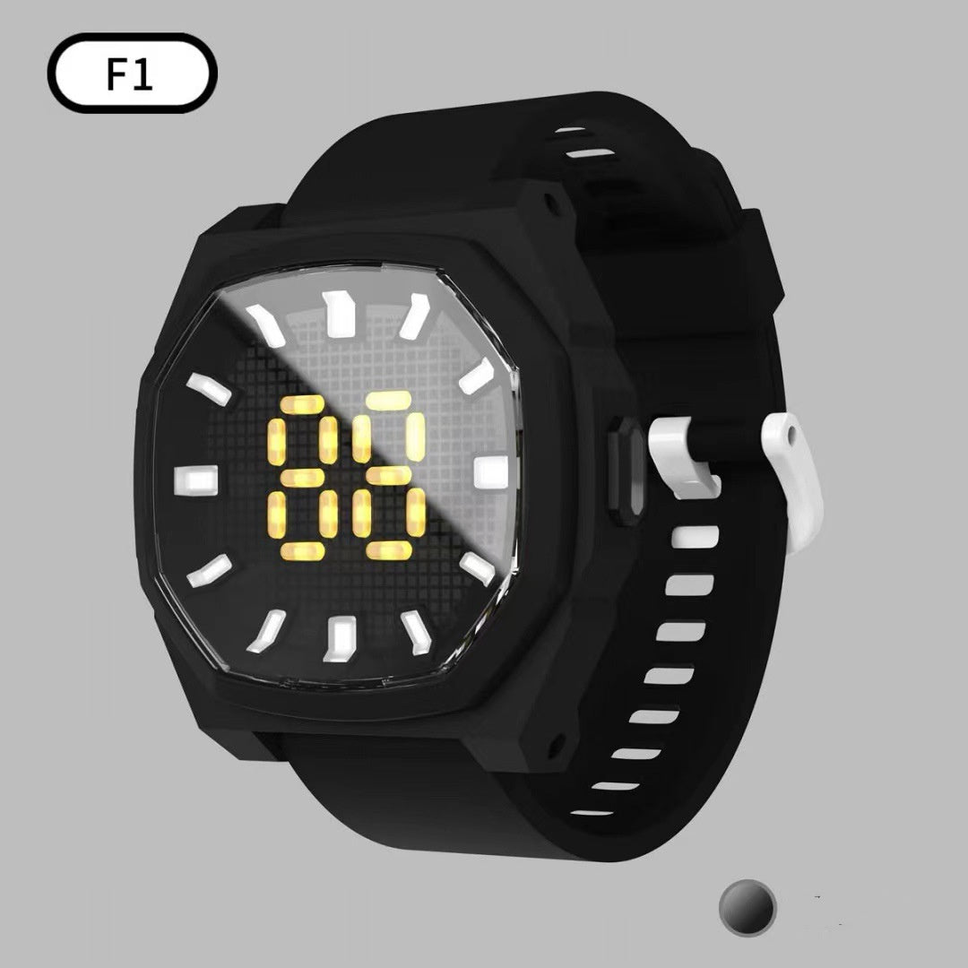 LED Electronic F1 Square 3D Digital Sports Kids Watch