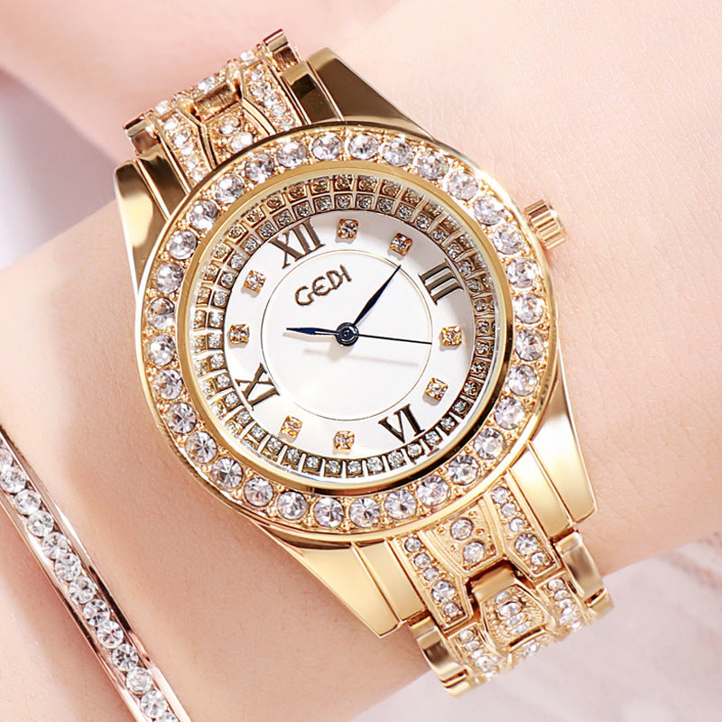 Light Luxury Women's Watch Diamond Studded By Hand All-match Watch