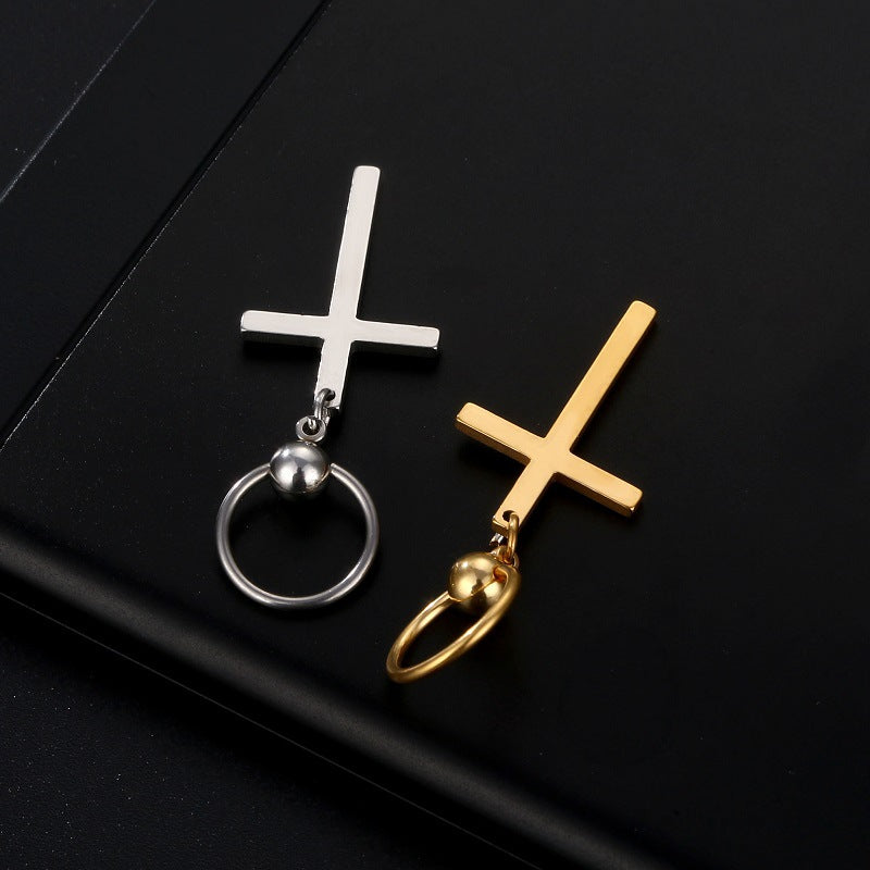 Titanium Steel Stainless Steel Clip Ball Ring Cross Nose