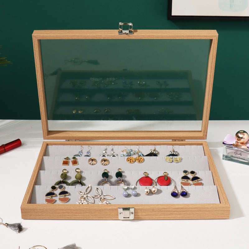 Rosewood Grain Wooden Jewelry Storage Box