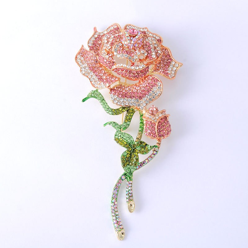 Rose Brooch Winter Accessories In Europe And America