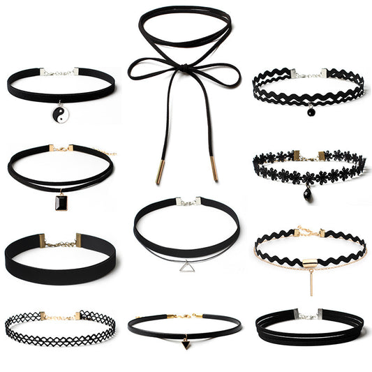 Hot Halloween Accessories Fashion Choker Short Pendant Necklaces Set Clavicle Necklaces Collars