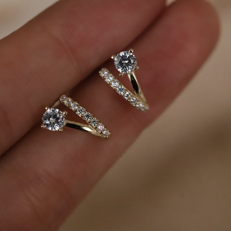 Exquisite Mini Daily 925 Silver Diamond Earring Earrings Women