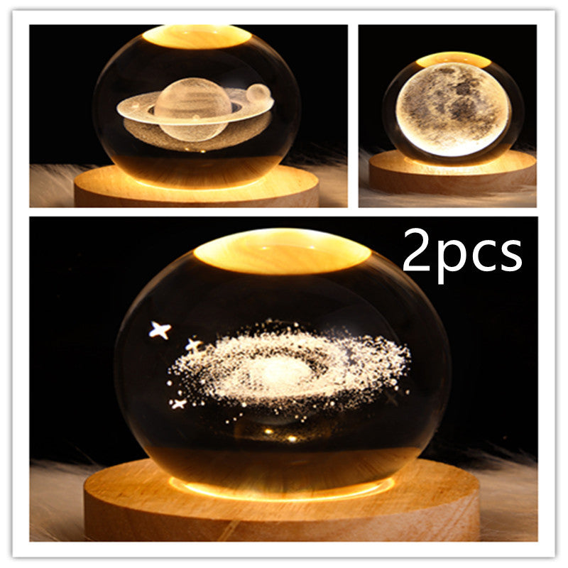 3D Crystal Ball LED Night Light