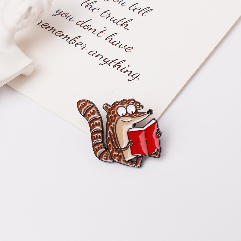 Creative Cartoon Squirrel Metal Brooch