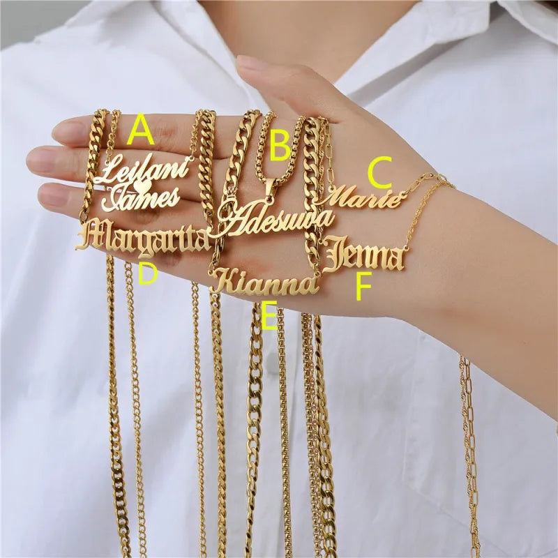 Personalized Custom Letter Necklace Custom Name