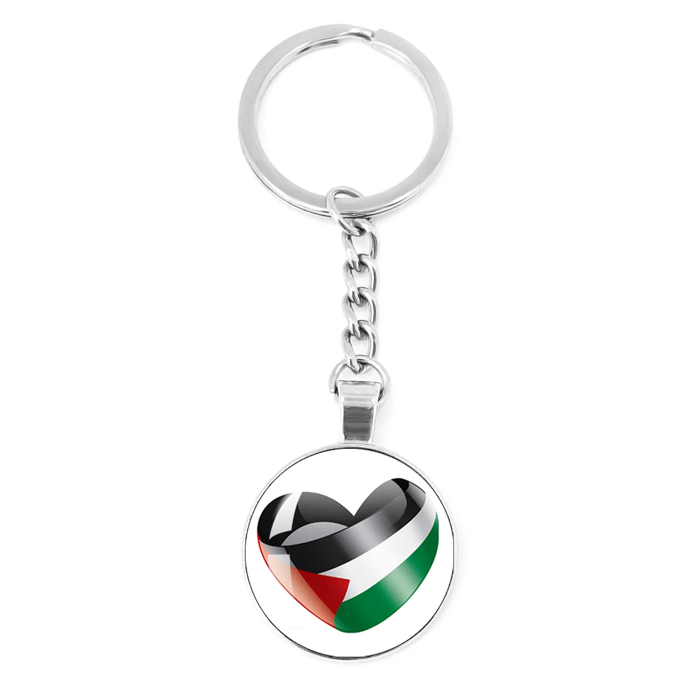 Palestinian Flag Time Stone Pendant