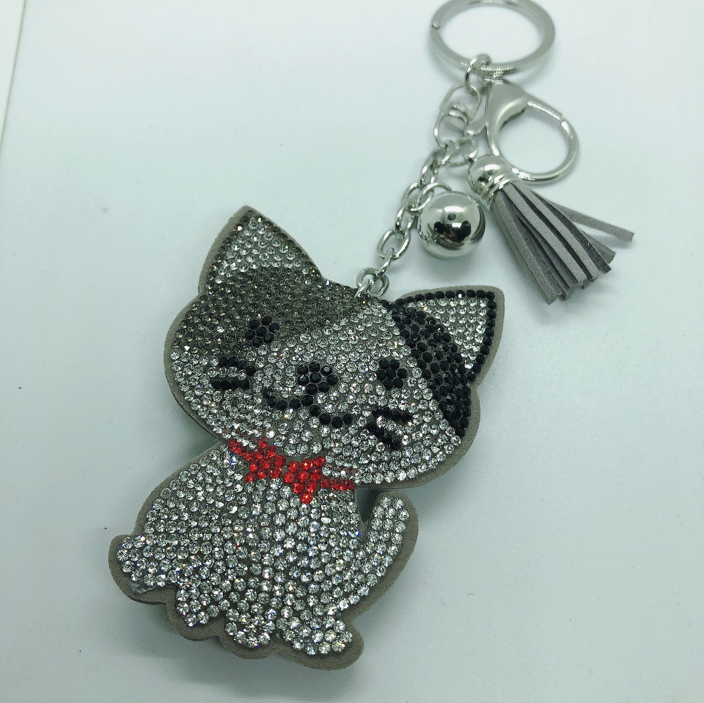 Classic Cartoon Cat Hot Rhinestone Keychain Fashion