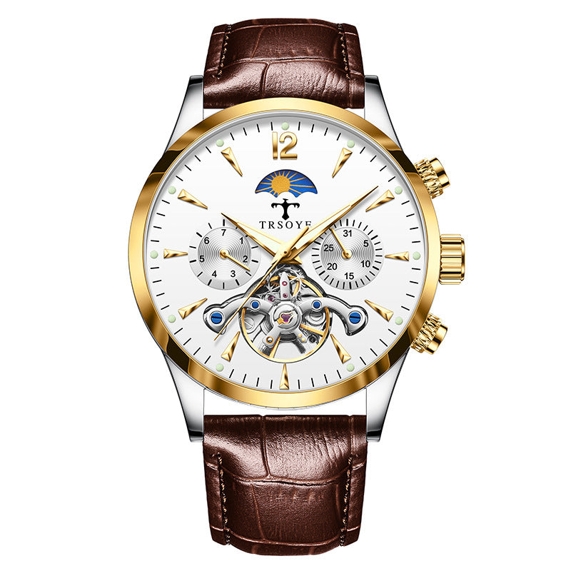 Men's Tourbillon Luminous Waterproof Hollow Out Mechanical Watch