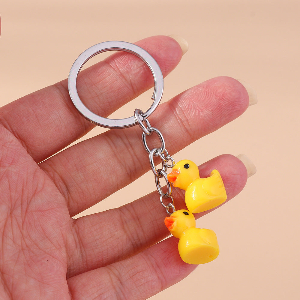 Cartoon Little Yellow Duck Keychain Cloud Accessories