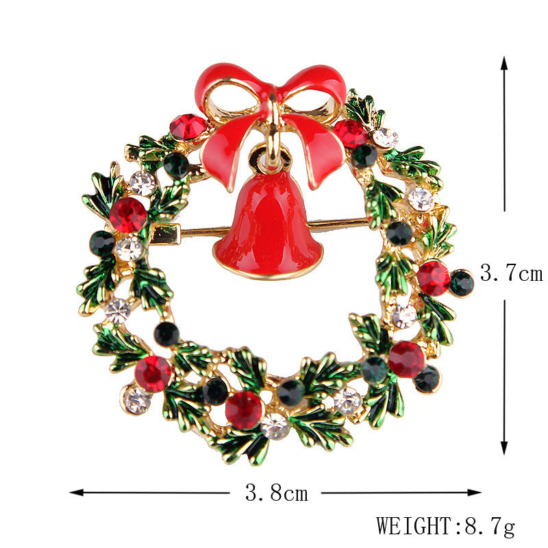 Women's Fashion Simple Geometric Christmas Brooch