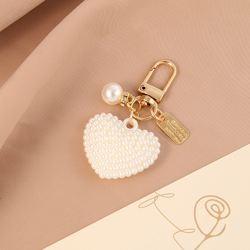 New Pearl Alloy Key Ring Creative Pendants