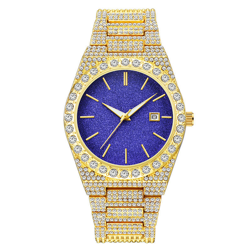 Men's Diamond Calendar Quartz Watch