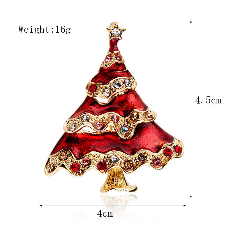 Women's Fashion Simple Geometric Christmas Brooch