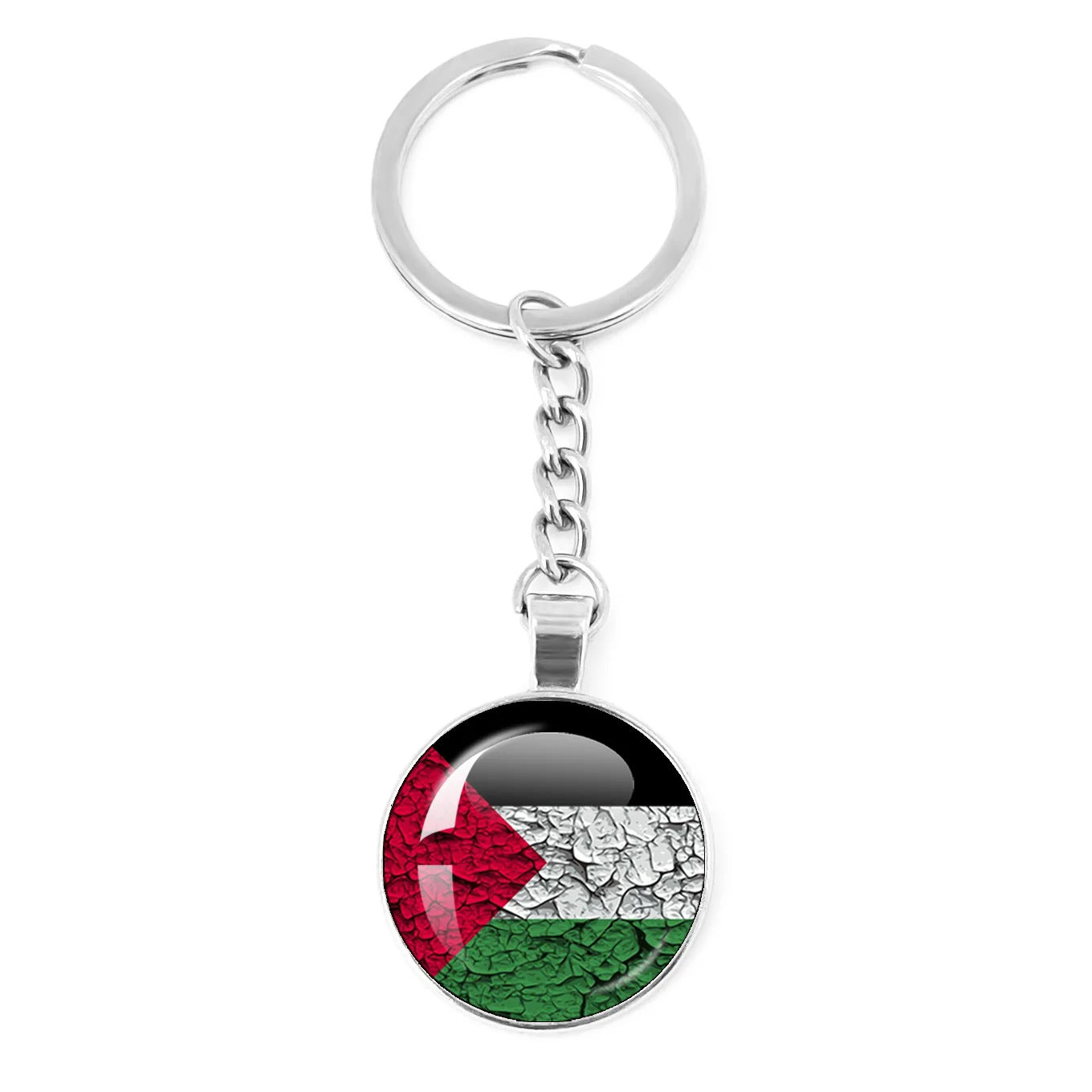 Palestinian Flag Time Stone Pendant