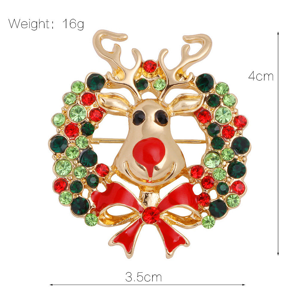 Women's Fashion Simple Geometric Christmas Brooch