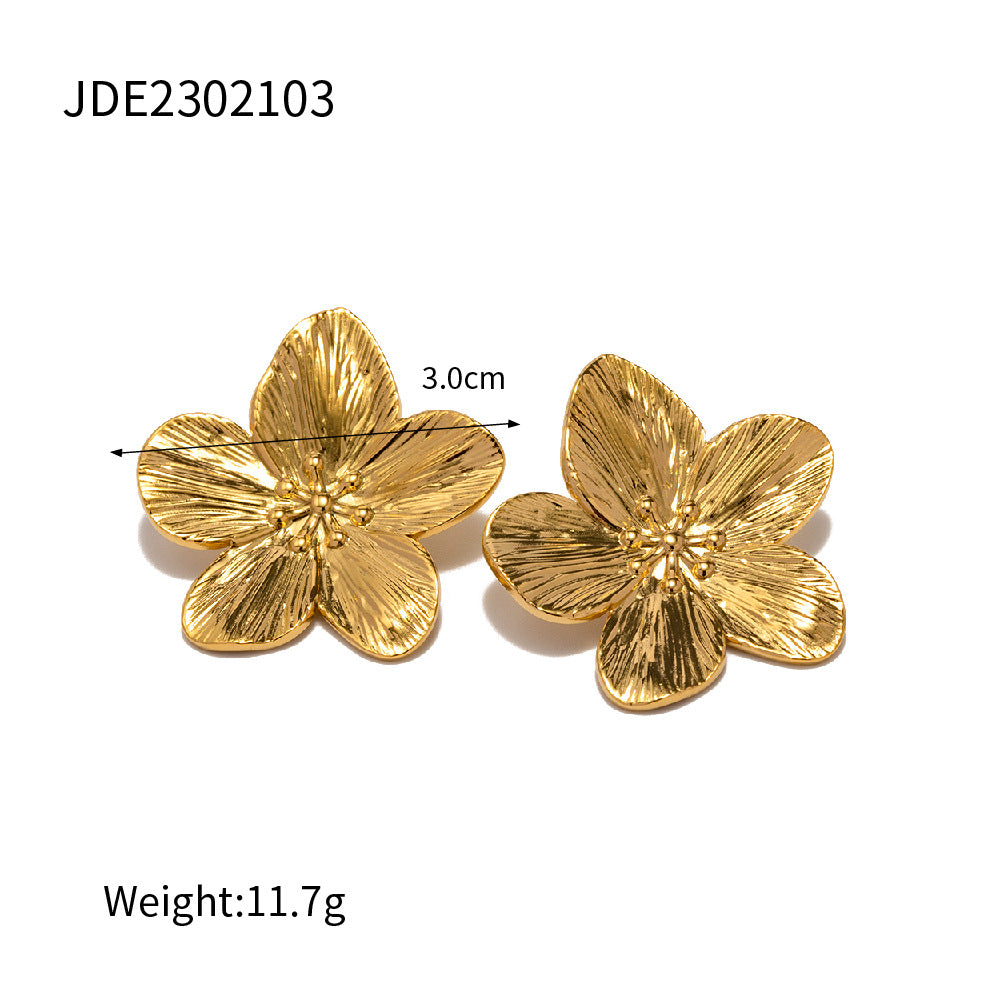 Allysa Flower Gold Earrings