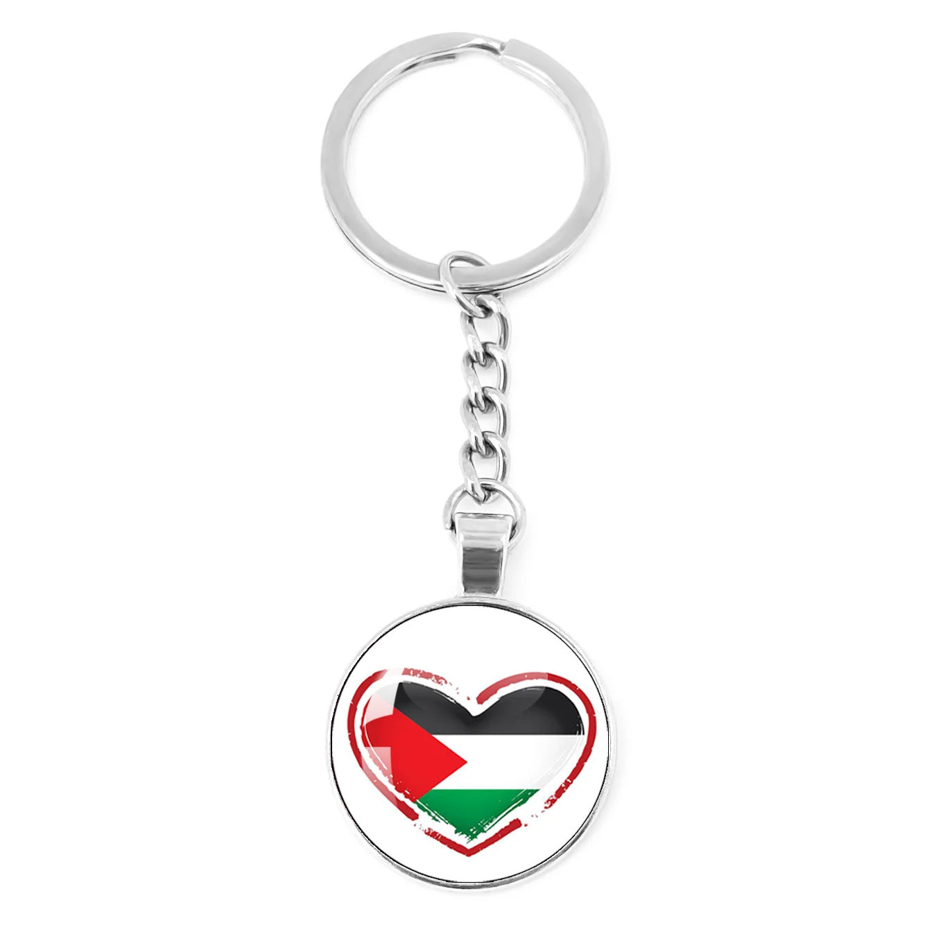 Palestinian Flag Time Stone Pendant