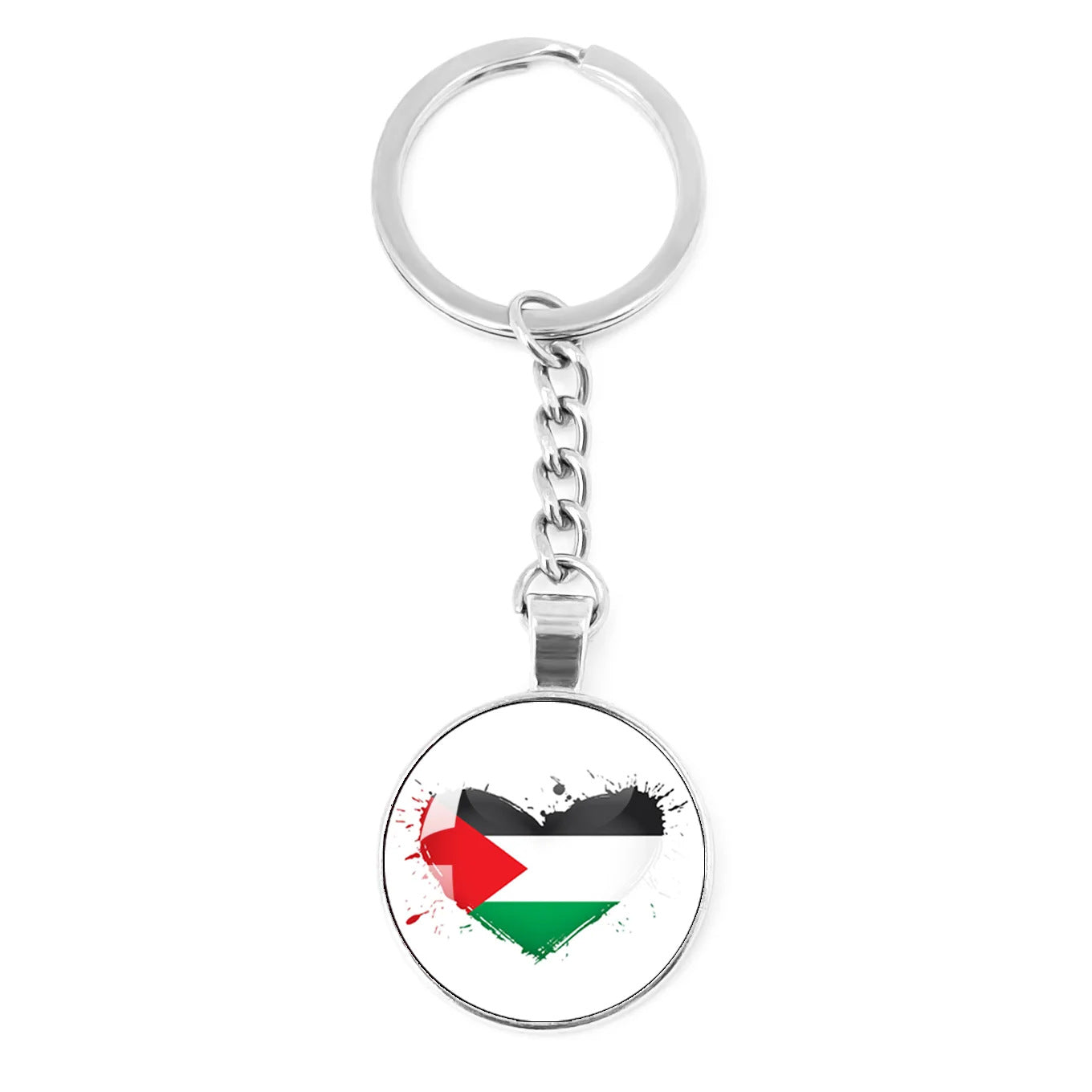 Palestinian Flag Time Stone Pendant