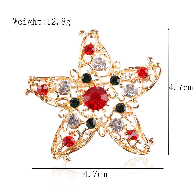 Women's Fashion Simple Geometric Christmas Brooch