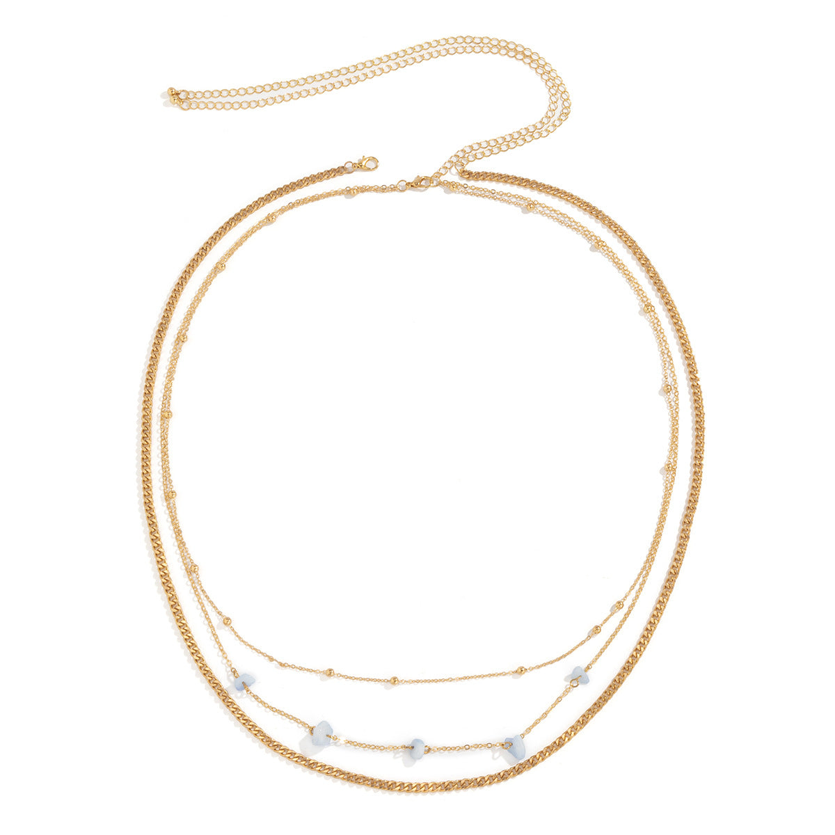 Multi-layer Beach Gravel Waist Chain Metal Ornament