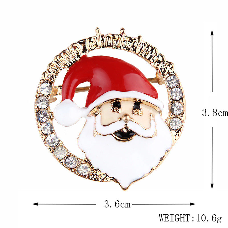 Women's Fashion Simple Geometric Christmas Brooch