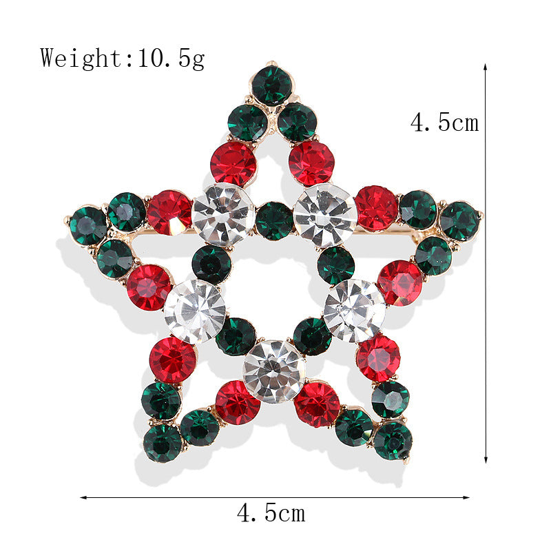 Women's Fashion Simple Geometric Christmas Brooch