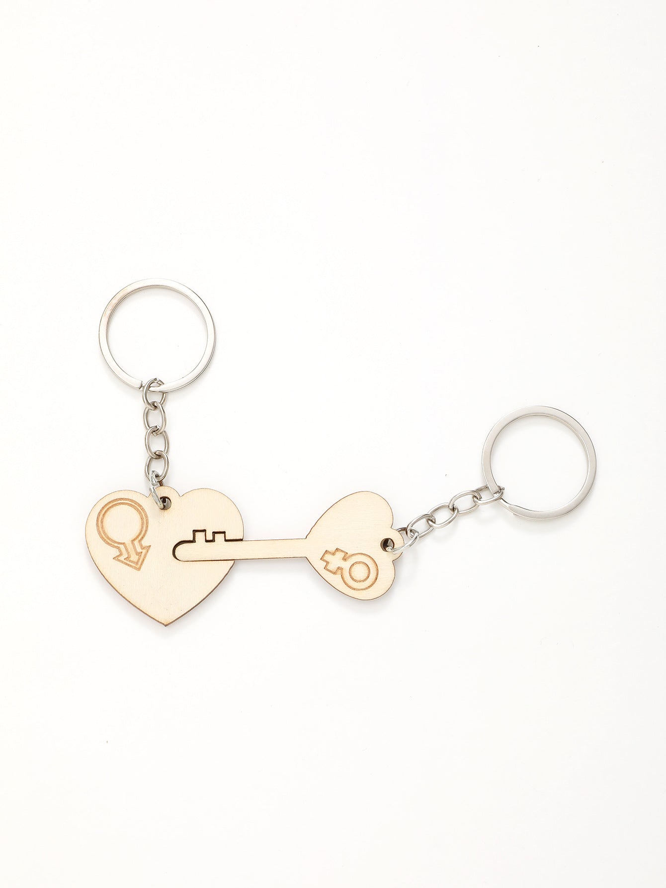 Wooden Key Buckle Couple Gift Pendant