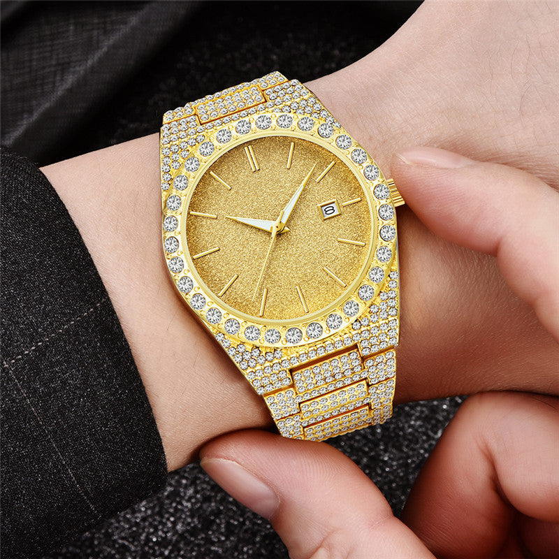 Men's Diamond Calendar Quartz Watch