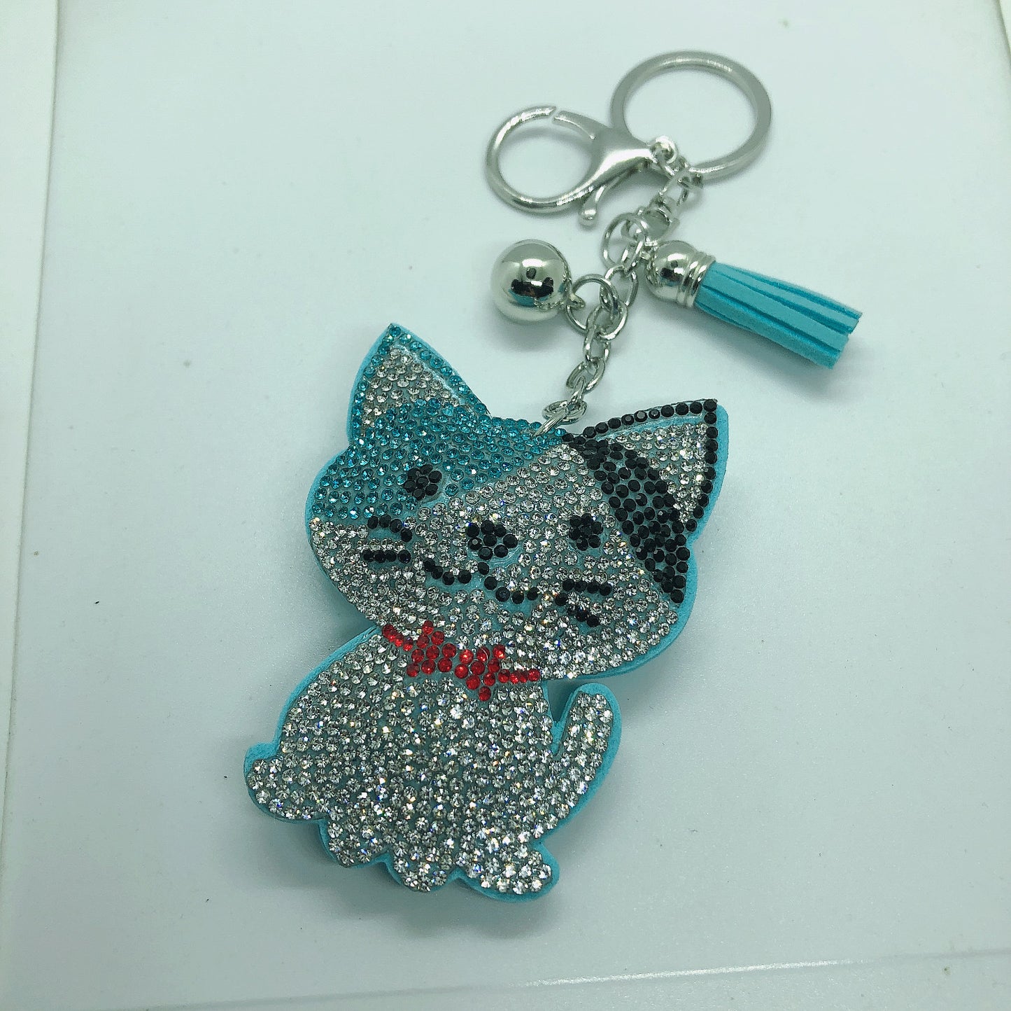 Classic Cartoon Cat Hot Rhinestone Keychain Fashion