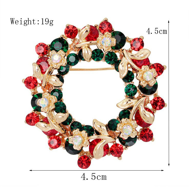 Women's Fashion Simple Geometric Christmas Brooch