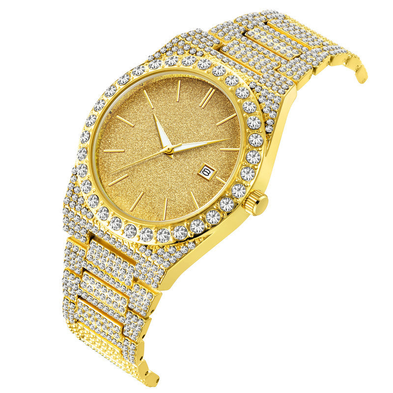 Men's Diamond Calendar Quartz Watch