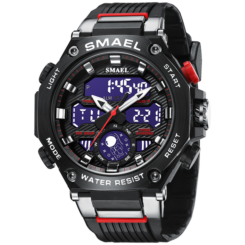 Casual Sports Versatile Double Display Electronic Watch