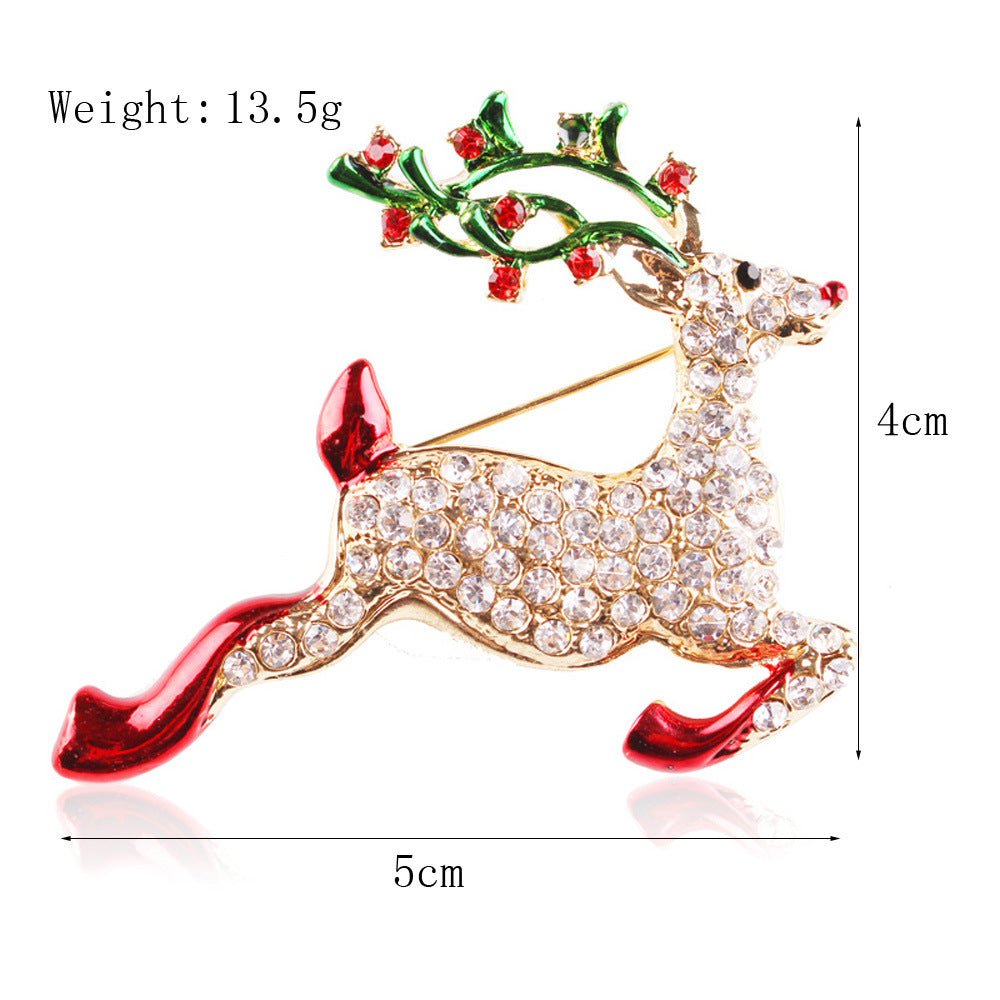 Women's Fashion Simple Geometric Christmas Brooch