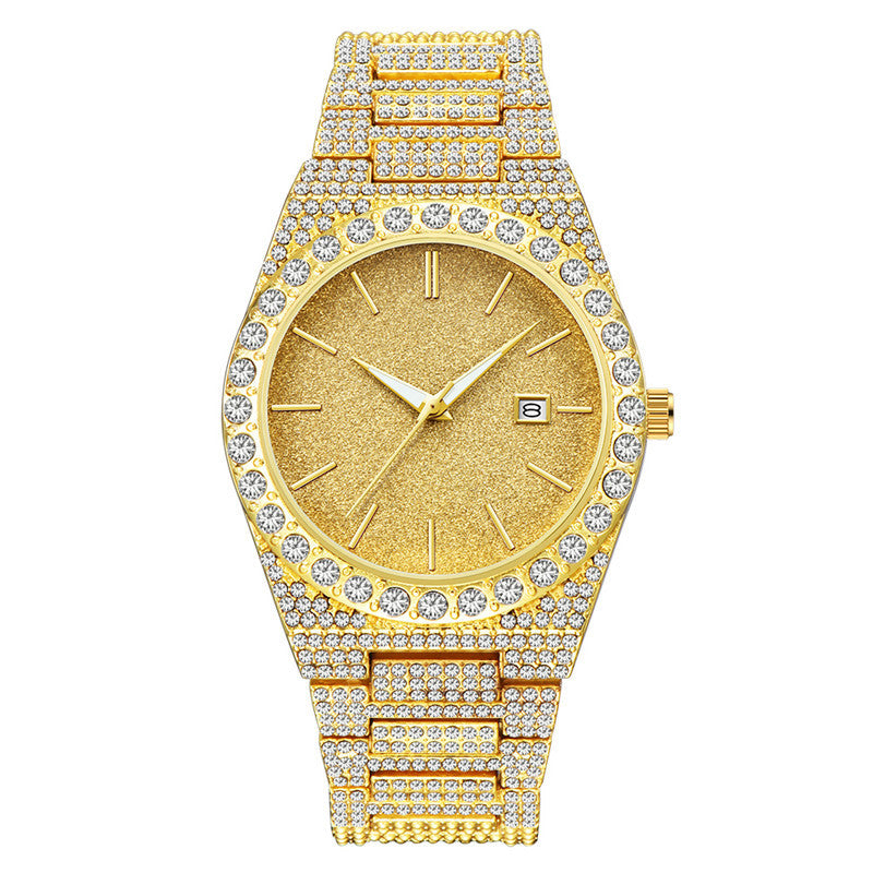 Men's Diamond Calendar Quartz Watch