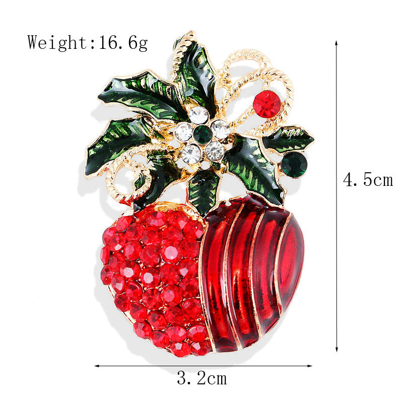 Women's Fashion Simple Geometric Christmas Brooch