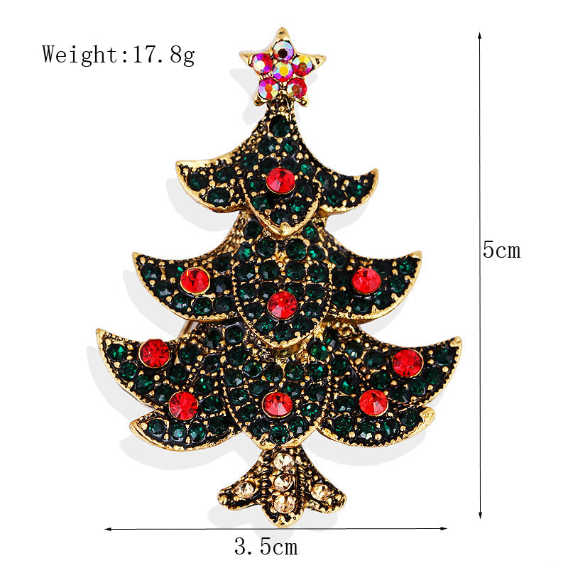 Women's Fashion Simple Geometric Christmas Brooch