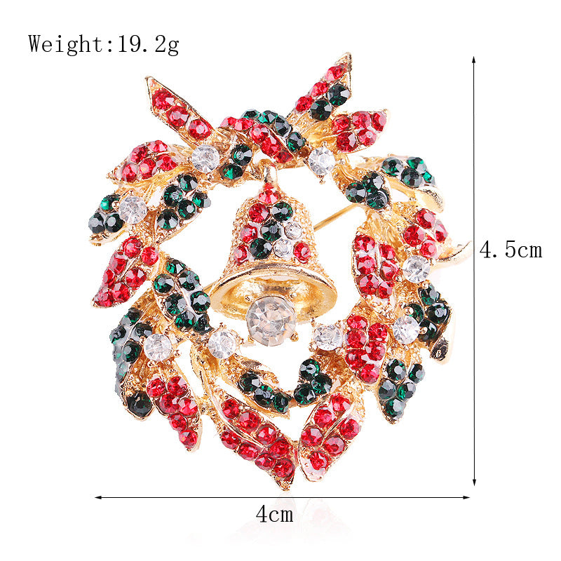 Women's Fashion Simple Geometric Christmas Brooch