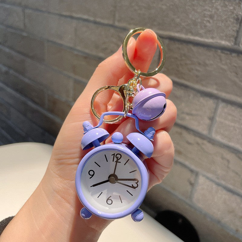 Cute Mini Alarm Clock Keychain Handbag Pendant