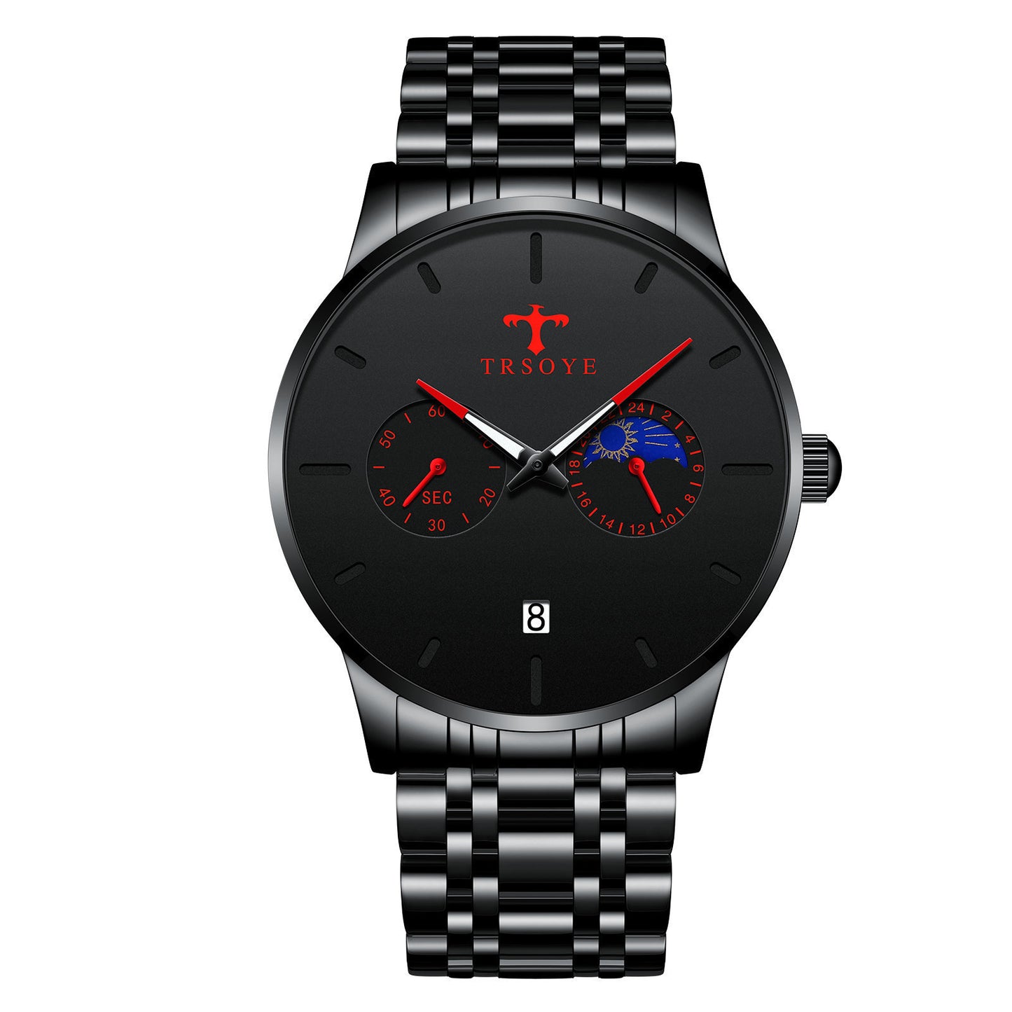 Men's Casual Waterproof Steel Belt Quartz Watch