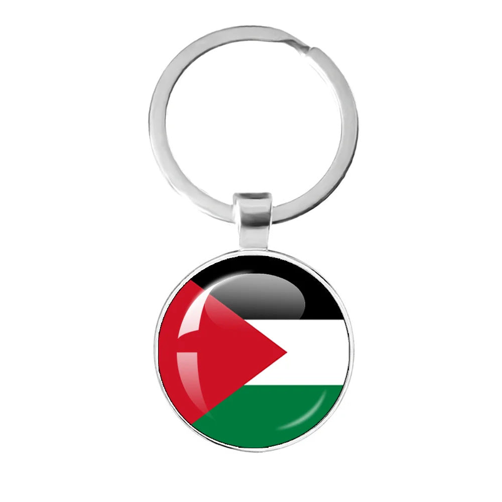 Palestinian Flag Time Stone Pendant