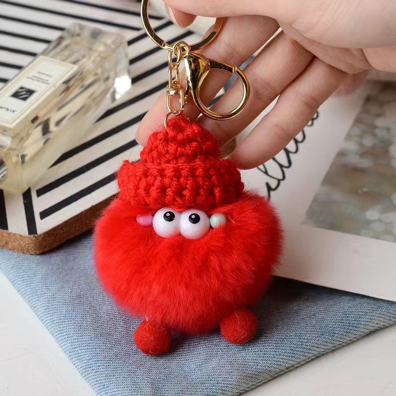 Briquette Cute Plush Bag Pendant Key Ring