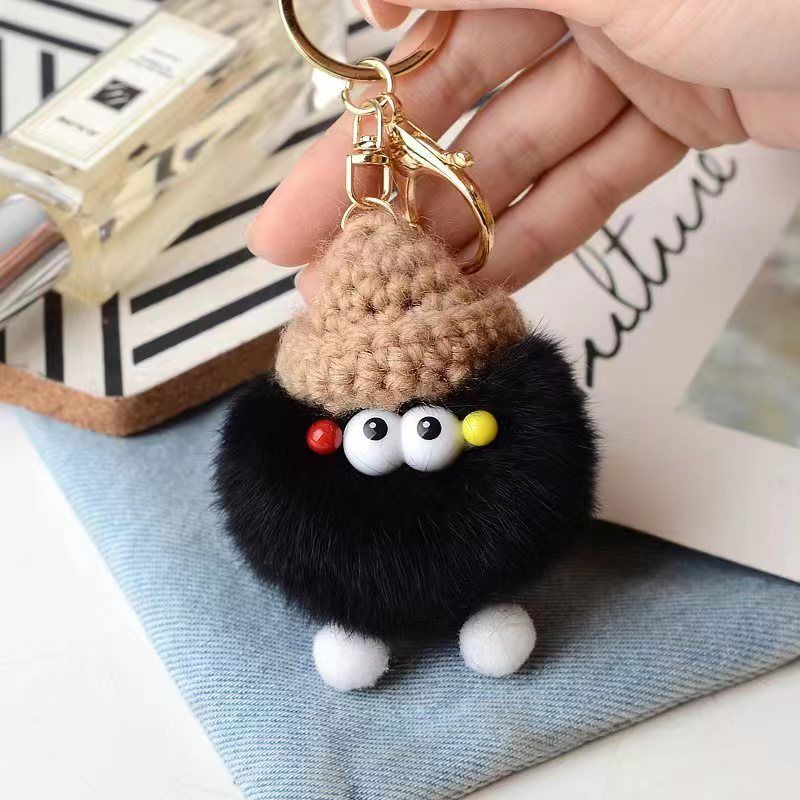 Briquette Cute Plush Bag Pendant Key Ring